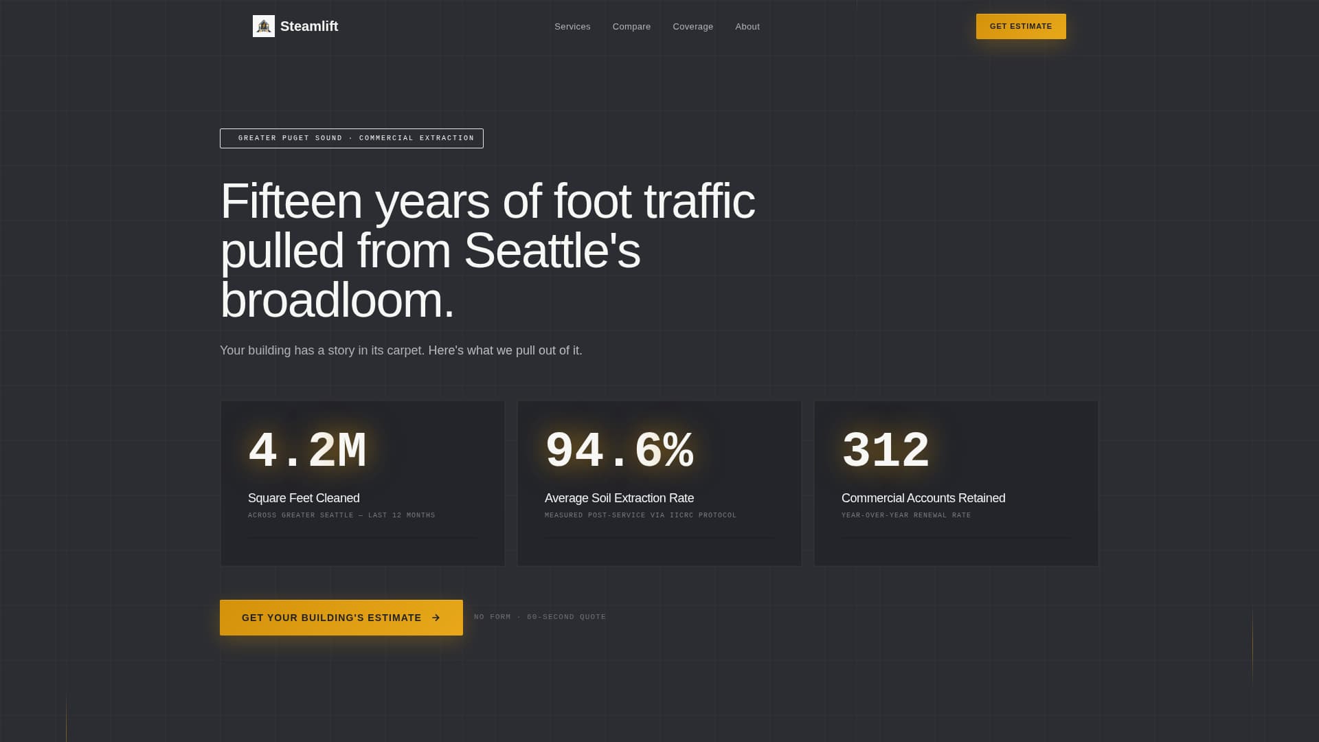Steamlift - Authoritative Carpetcleaning Landing Page Template