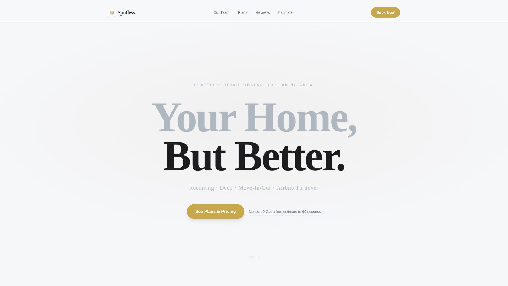 Pristine — Expert Housekeeping Landing Page Template