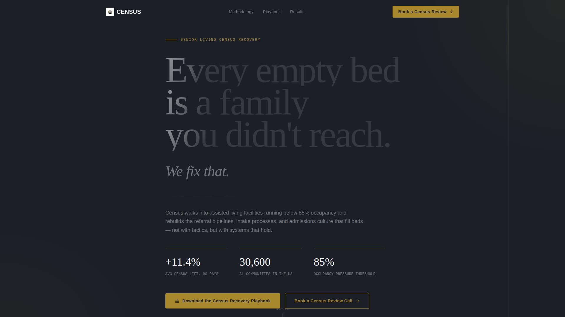 Census - Authoritative Seniorcare Landing Page Template