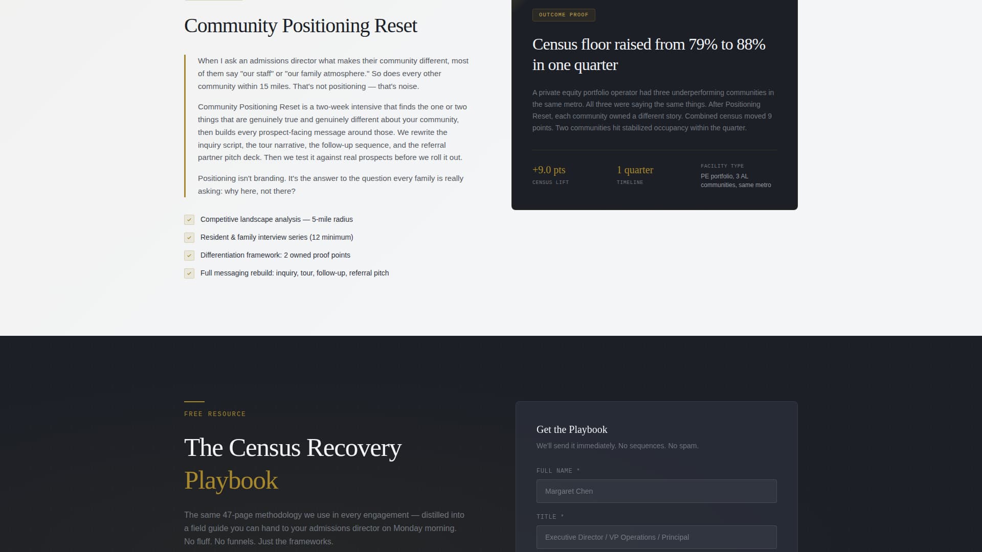 Census - Authoritative Seniorcare Landing Page Template