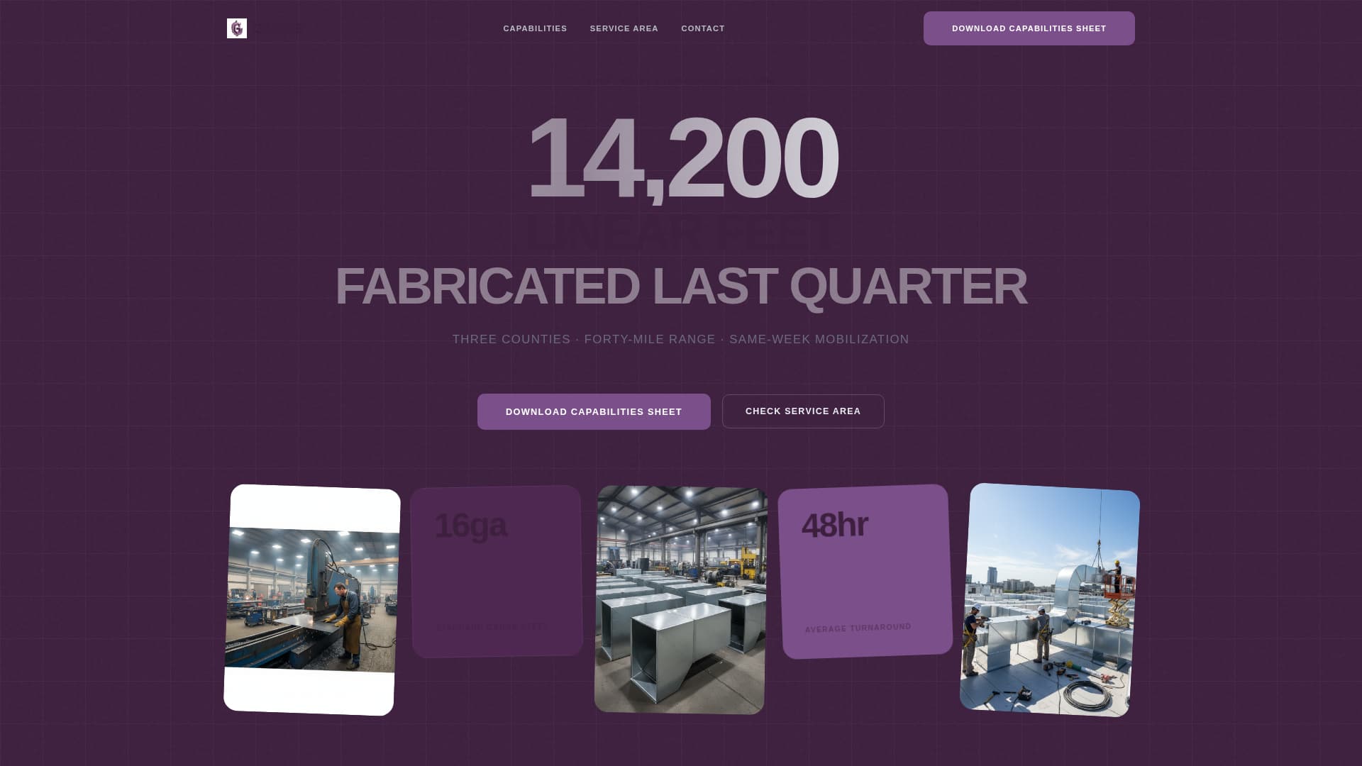 Sheet Metal Worker Business Blog Website Template
