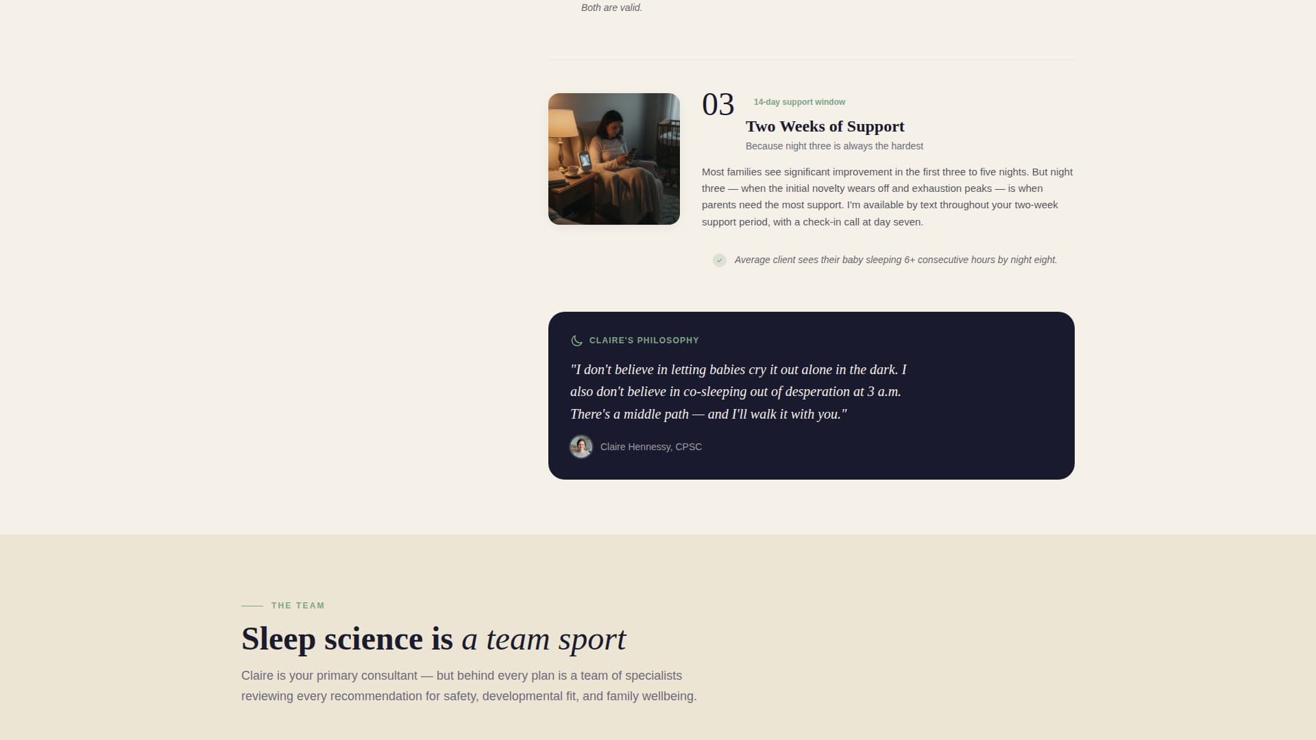 Sleep Consultant (Baby) Booking Website Template