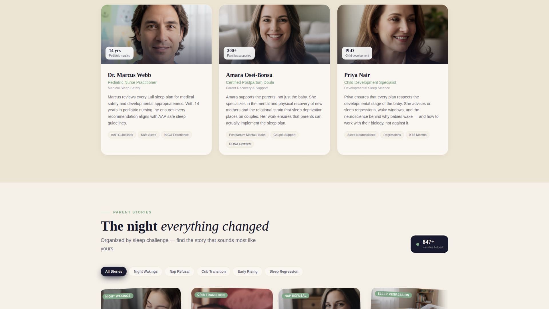 Sleep Consultant (Baby) Booking Website Template