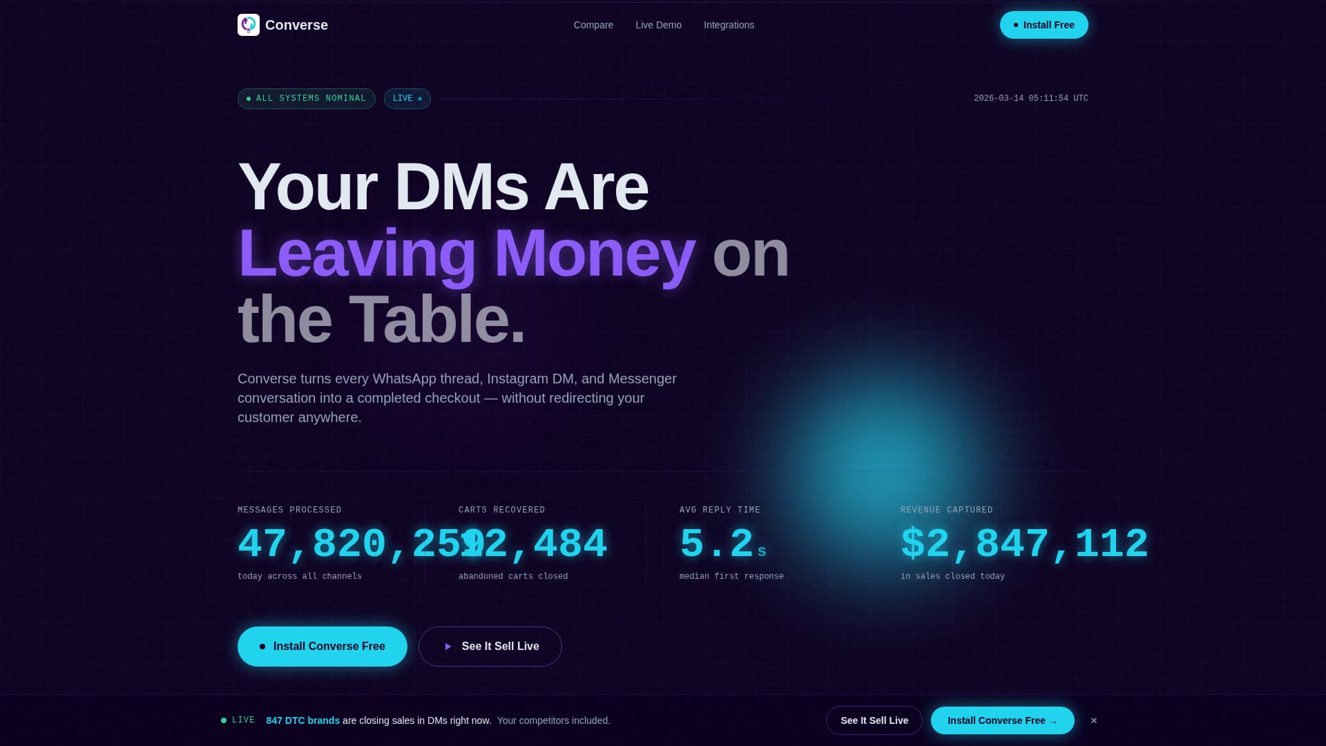 Converse - High-Converting Commerce Landing Page Template