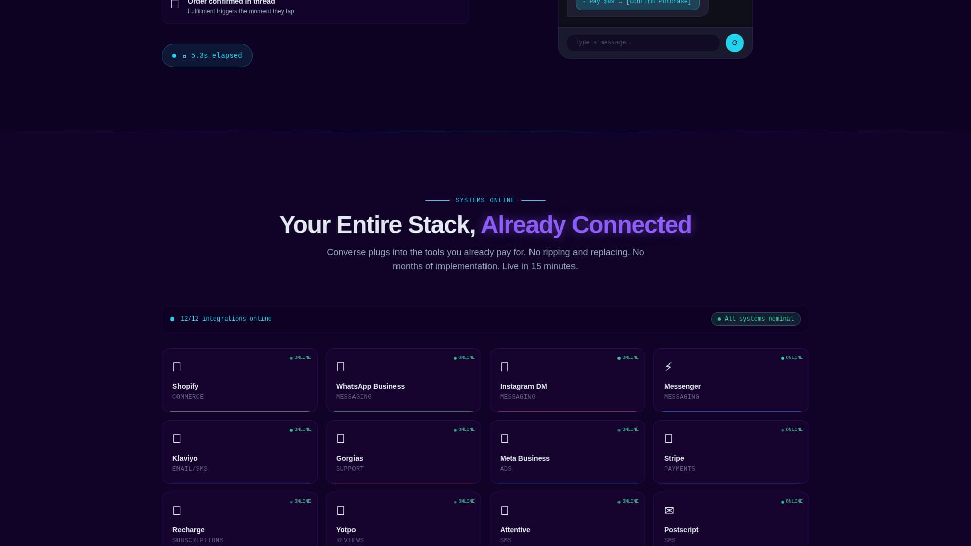 Converse - High-Converting Commerce Landing Page Template