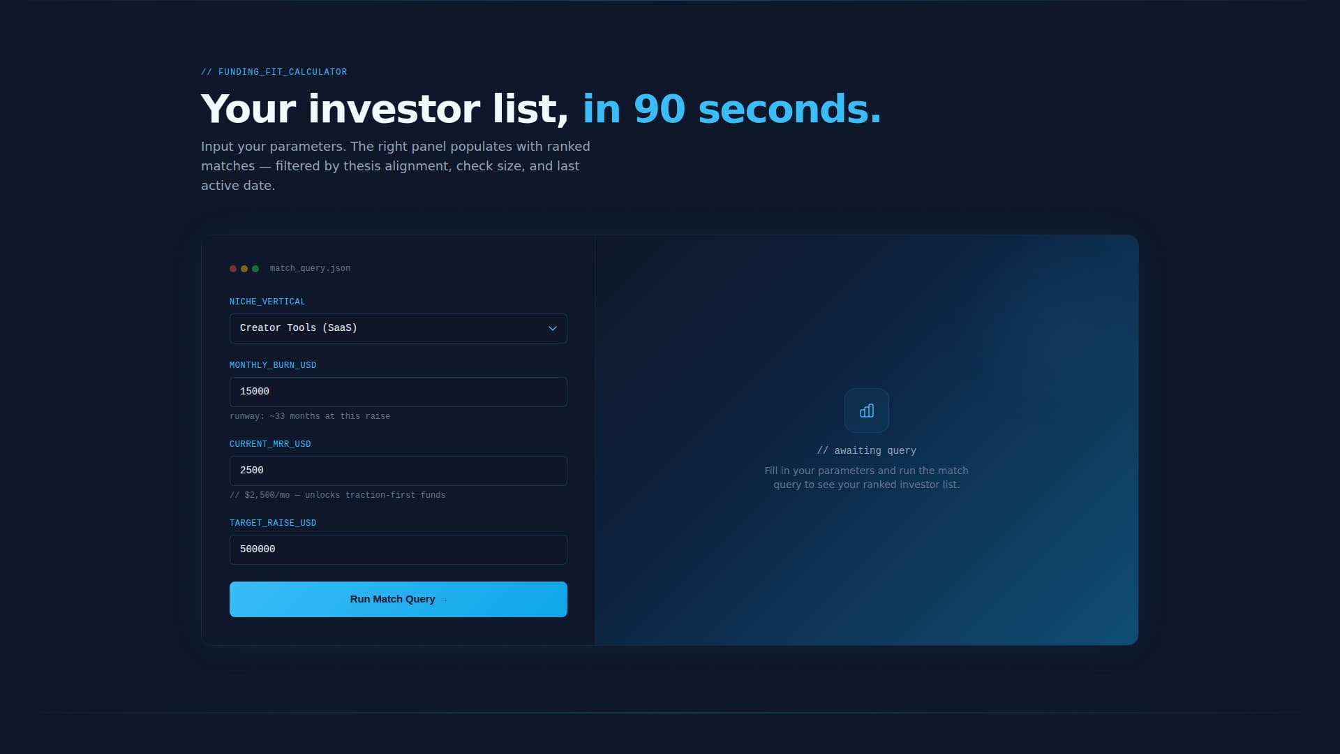 Launchpad - Precision Investor Matching Landing Page Template