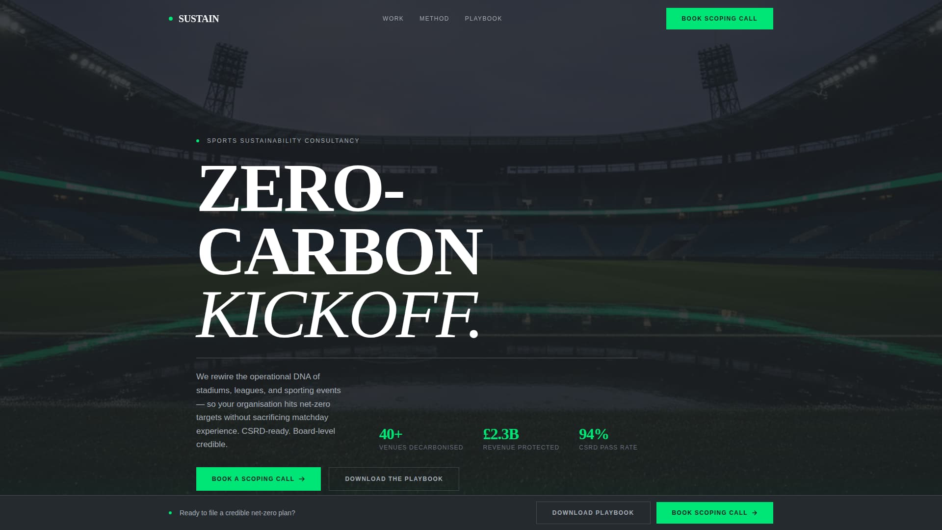 Sustain - Authoritative Sportsconsulting Landing Page Template