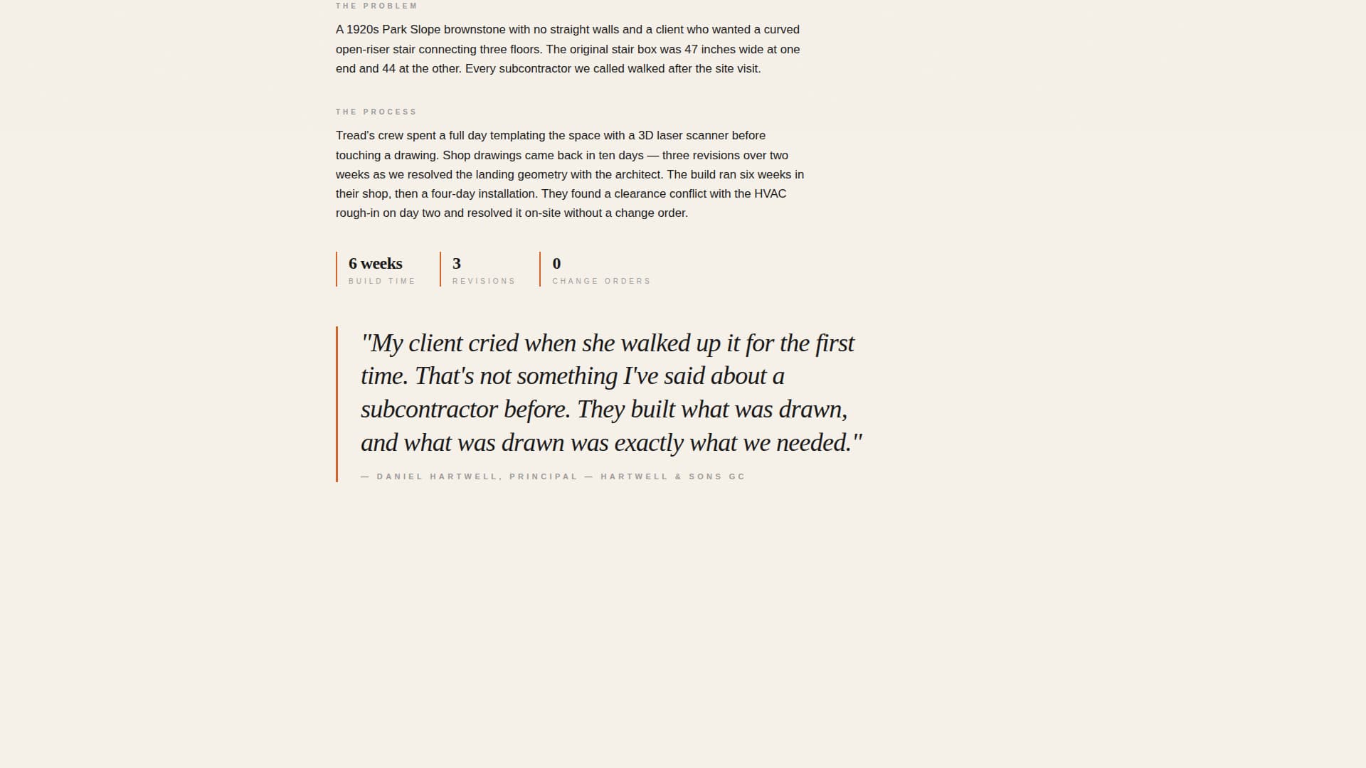 Tread - Trusted Stairbuilder Landing Page Template