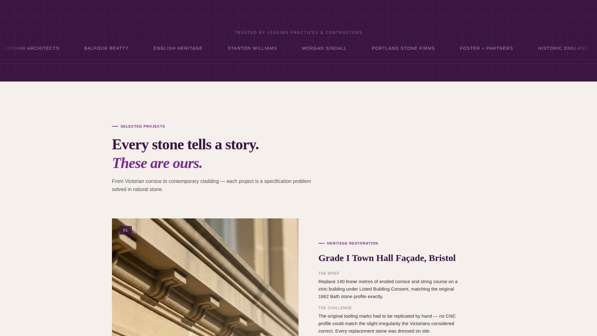 Chisel - Precision Stonemason Landing Page Template