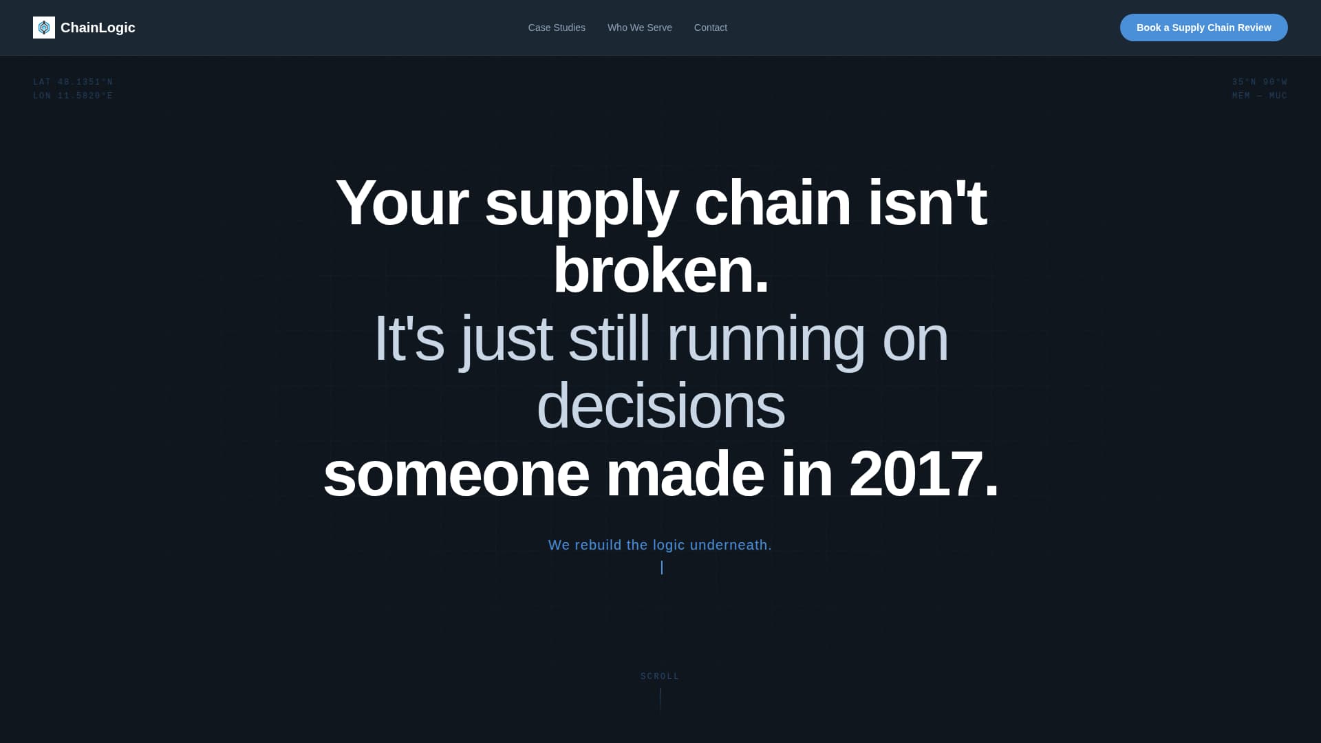 Chainlogic - Precision Logistics Landing Page Template