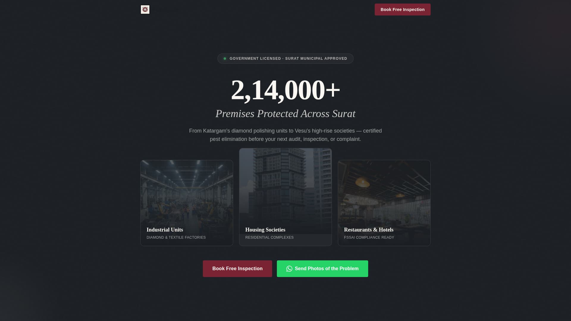 Surat Local Booking Website Template