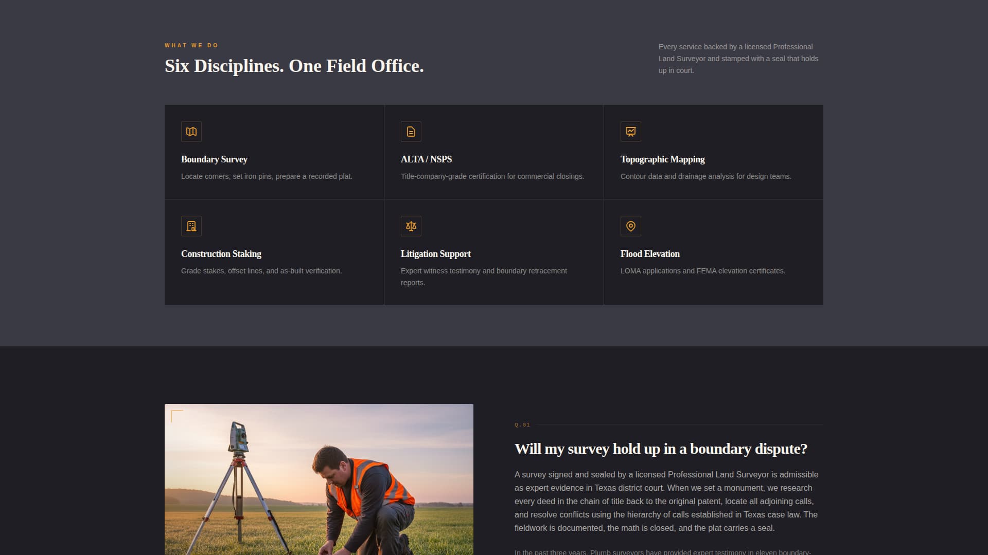 Surveyor Professional Website Template