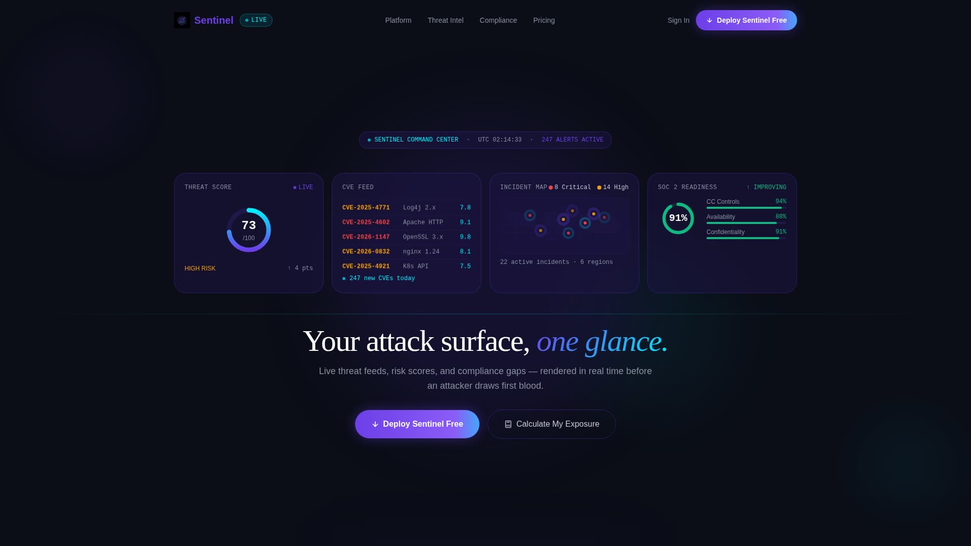 Bastion — Security Ops Landing Page Template