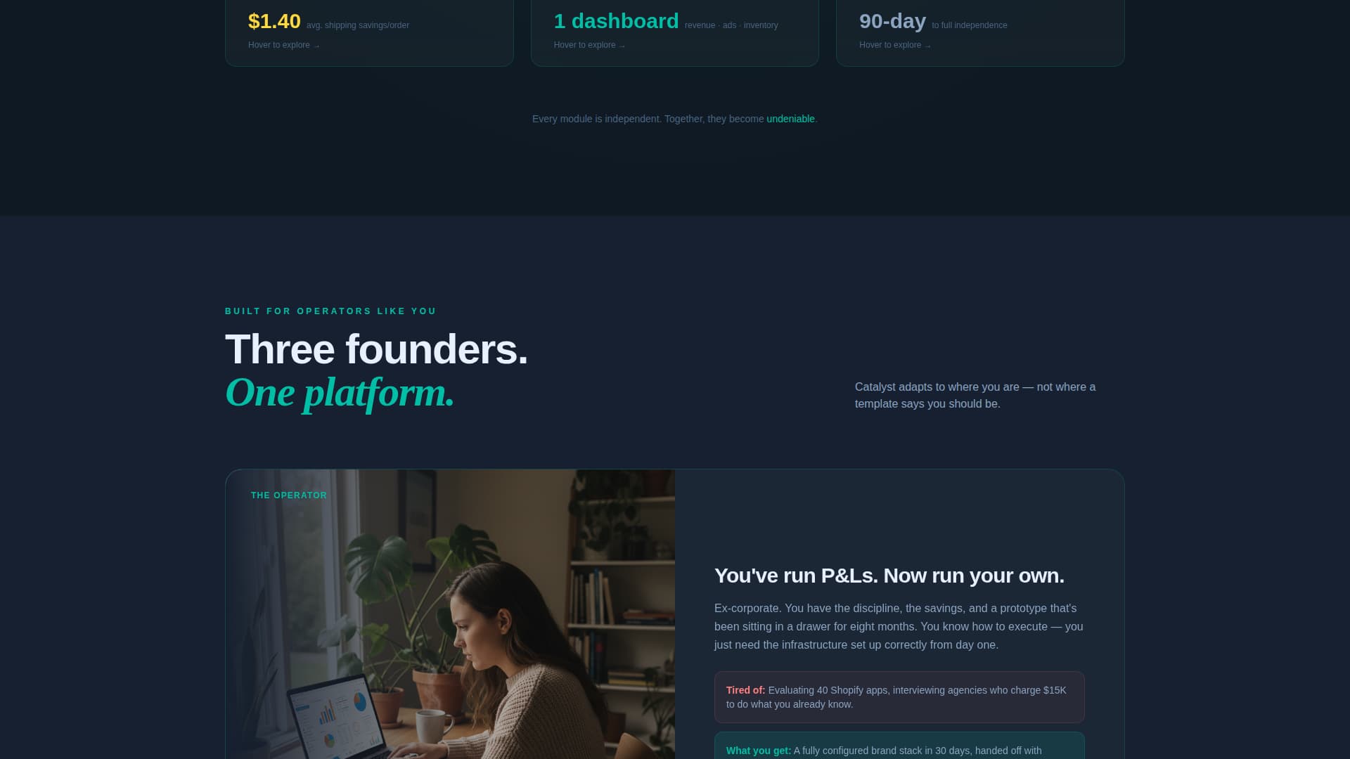 Catalyst - Powerful D2C Landing Page Template