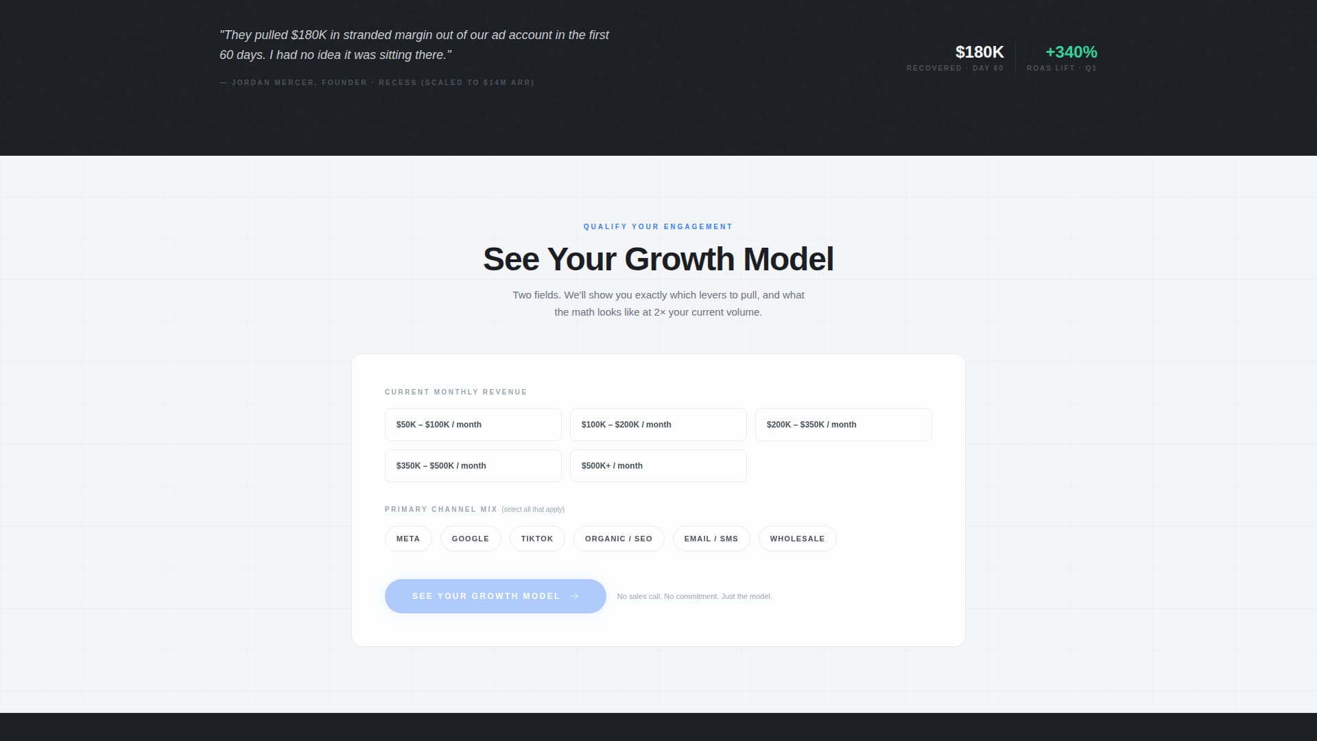 Scale - Precision D2C Landing Page Template