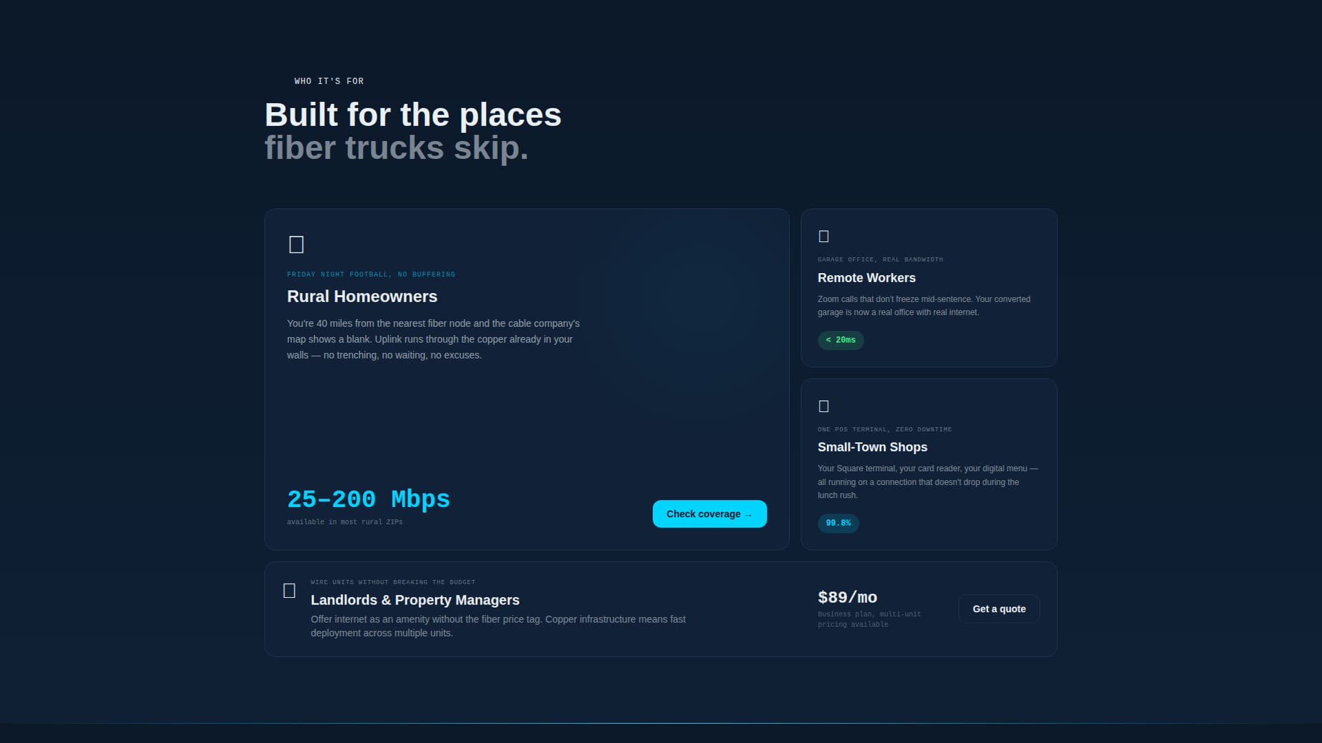 Uplink - High-Speed DSL Landing Page Template