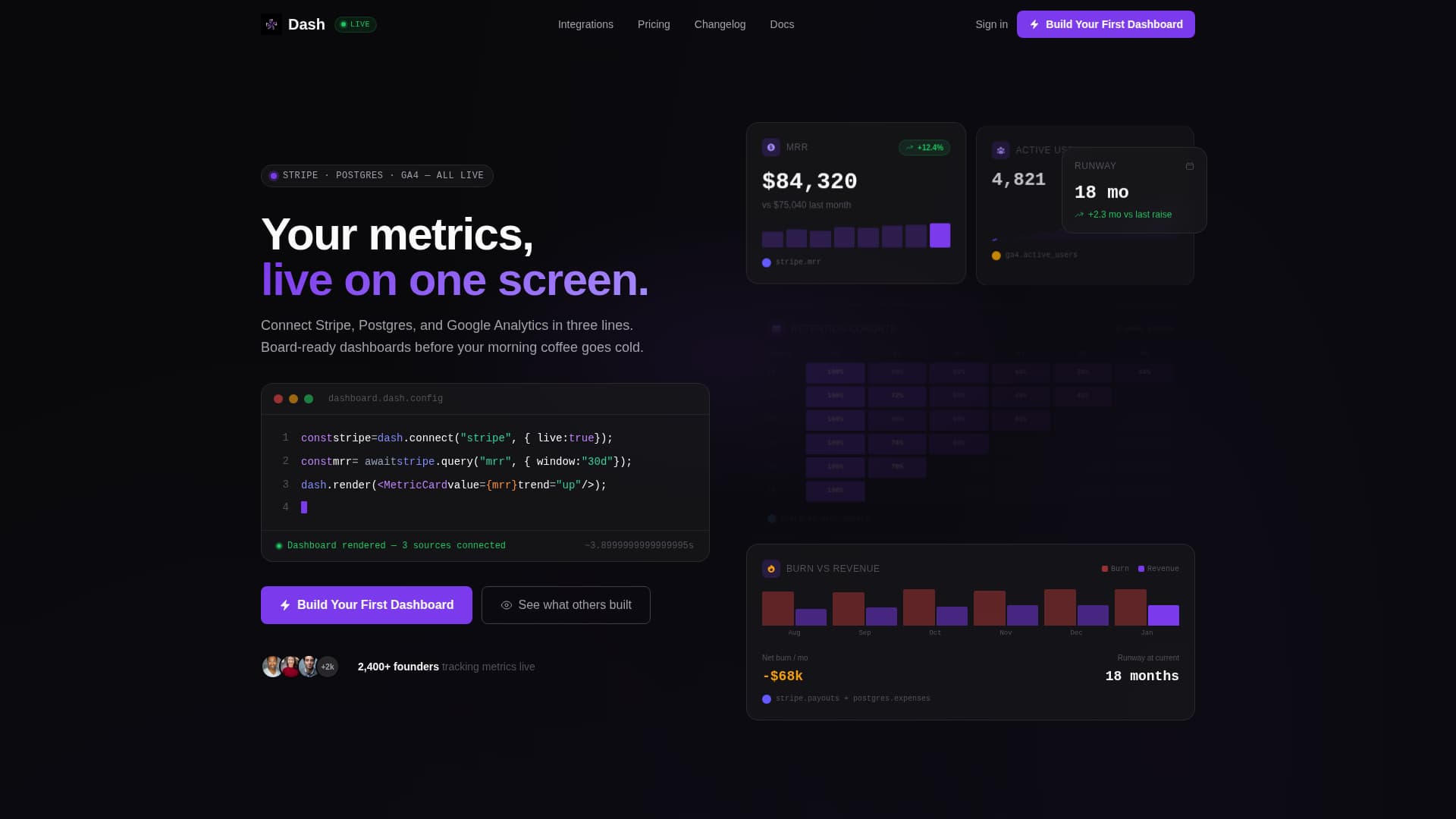 Dash - Powerful Dashboard Landing Page Template