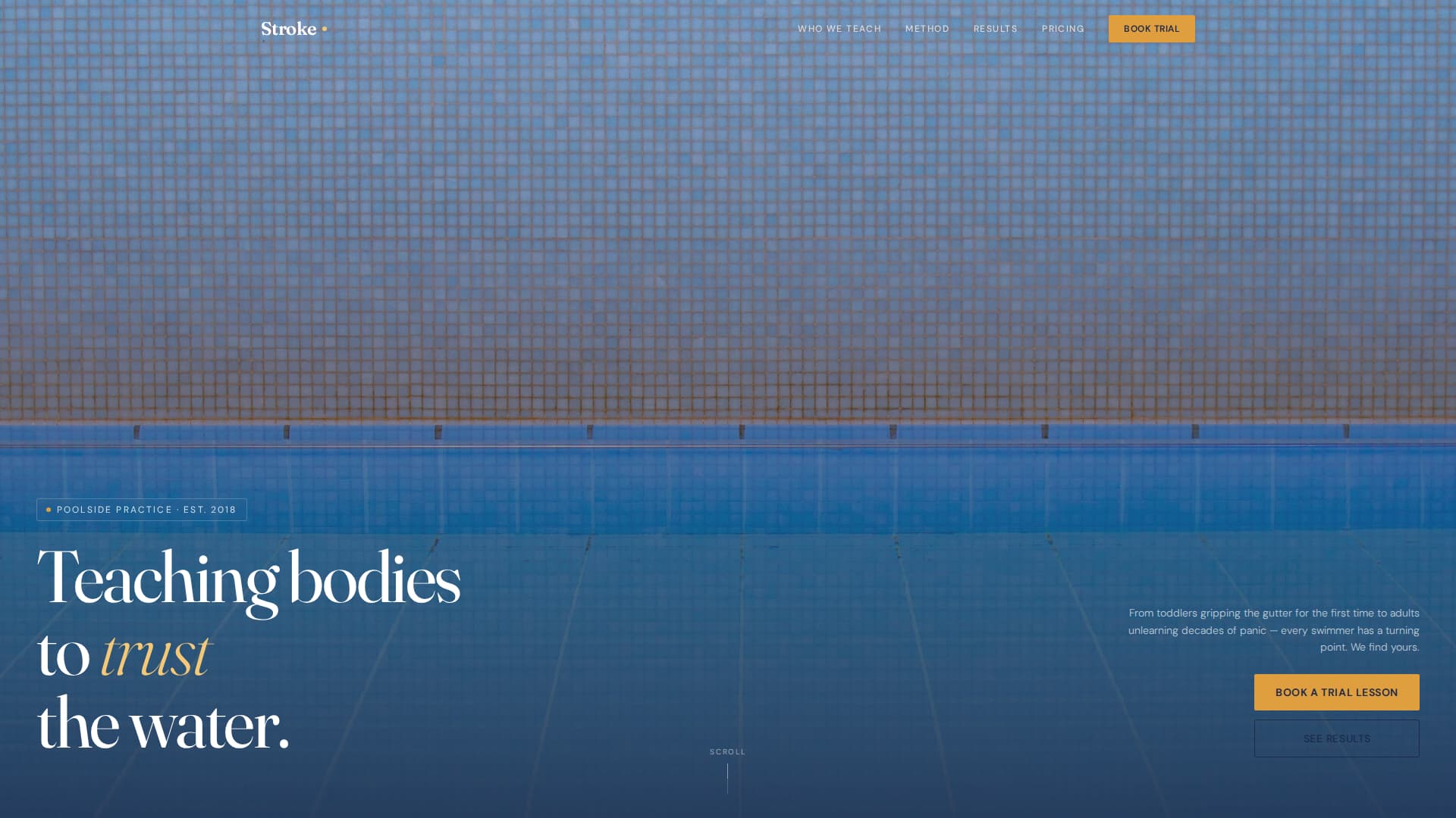 Splash — Certified Swimming Instruction Landing Page Template