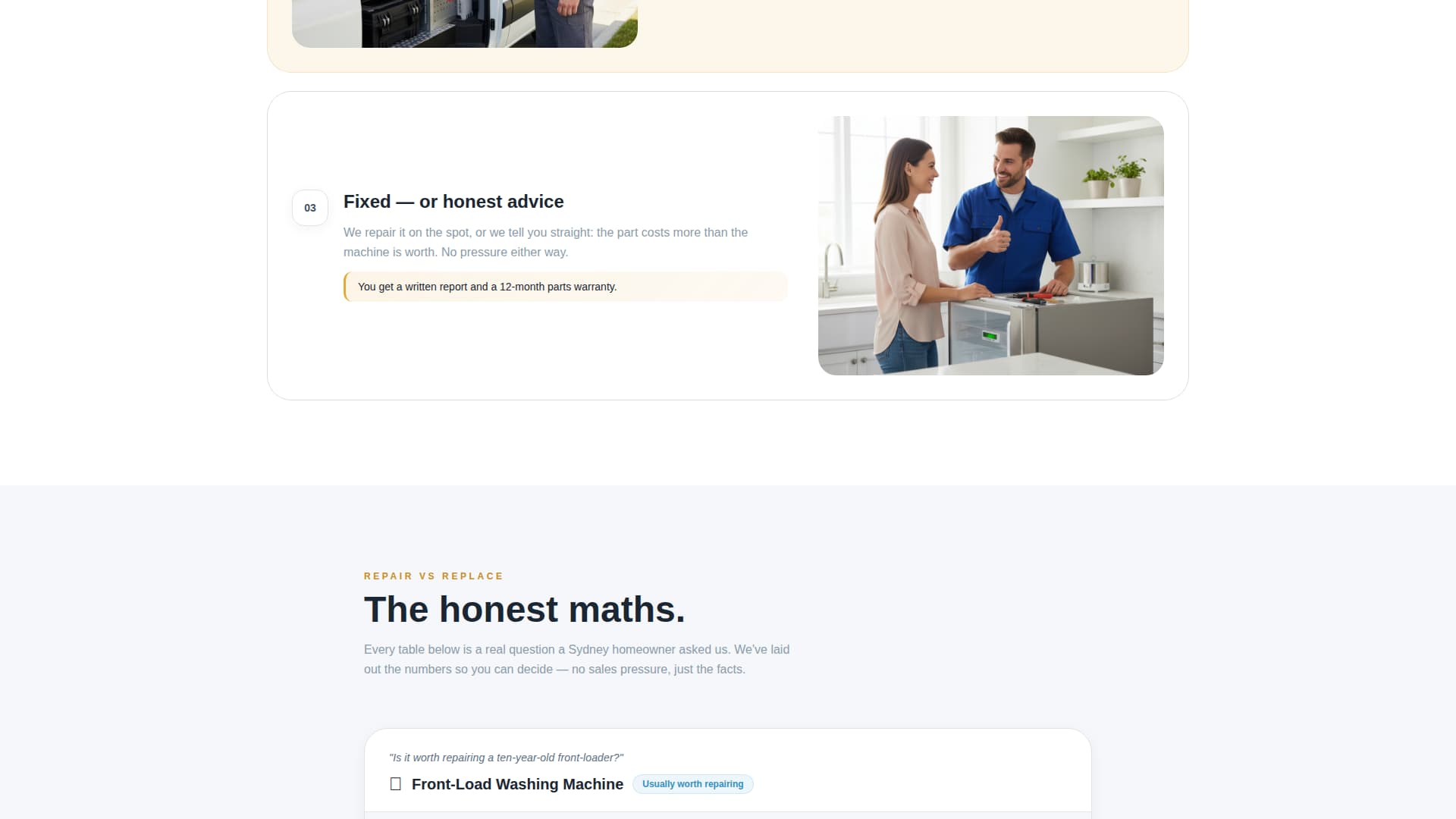 Repair — Certified Appliance Technician Landing Page Template