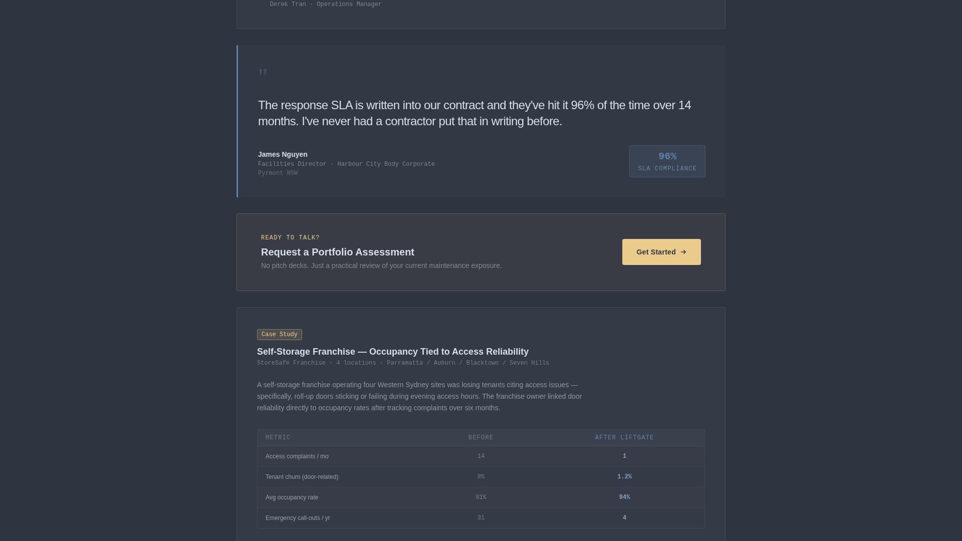 Liftgate - Reliable Garagedoor Landing Page Template