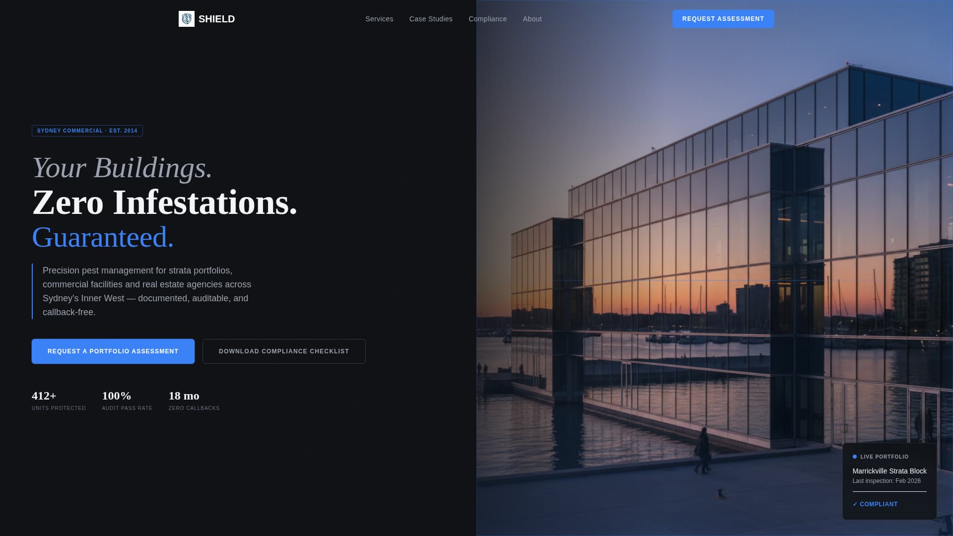 Defense — Expert Pest Management Landing Page Template