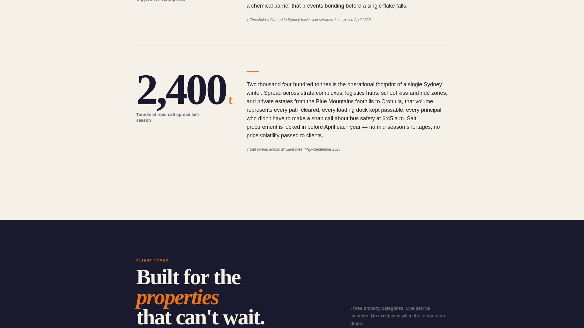 Pristine — Proven Winter Clearing Landing Page Template