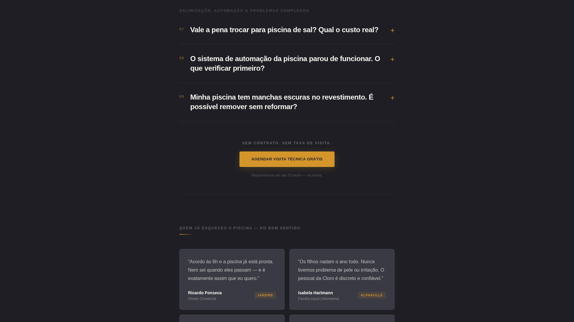 Cloro - Executive Poolcleaning Landing Page Template