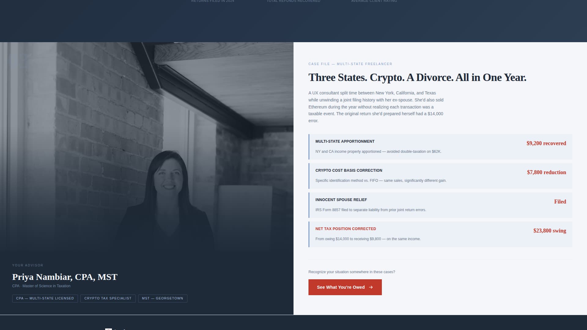 Ledger - Authoritative Taxpreparer Landing Page Template