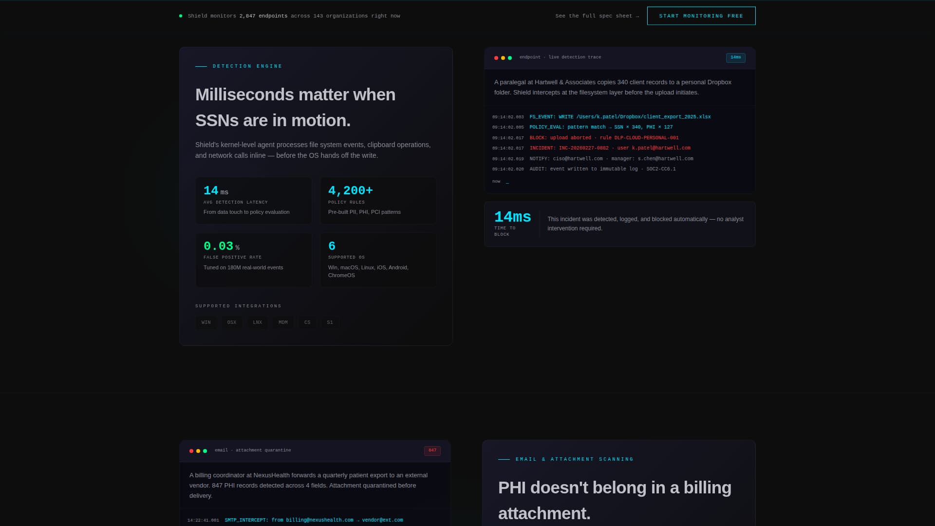 Shield - Powerful Data Loss Prevention Landing Page Template