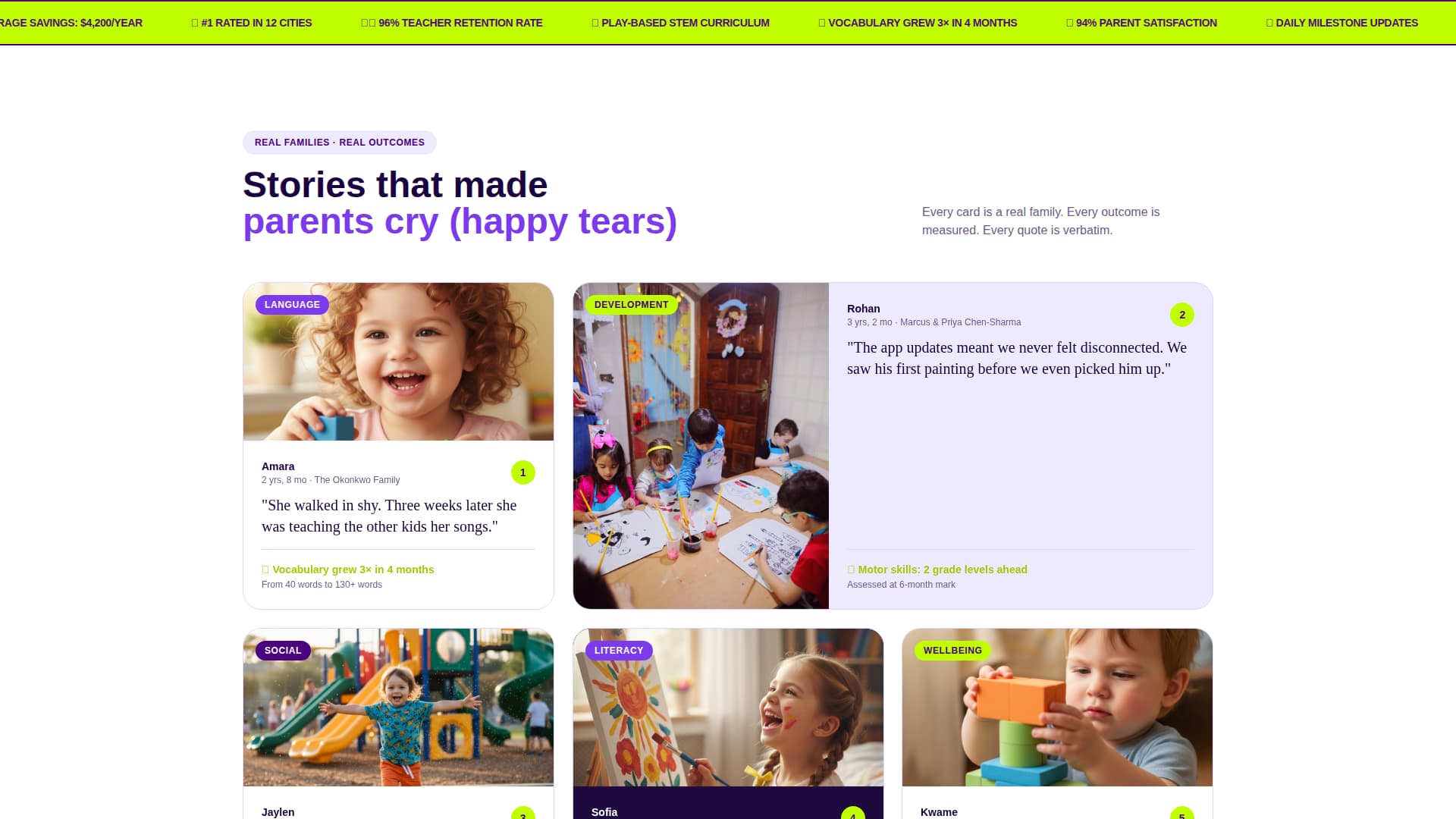 Blossom — Quality Daycare Landing Page Template