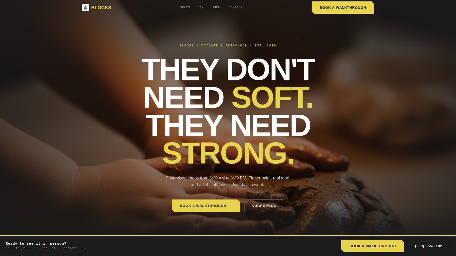 Blocks - Industrial Preschool Landing Page Template