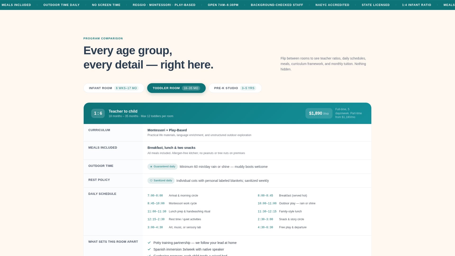Nurture — Quality Preschool Landing Page Template