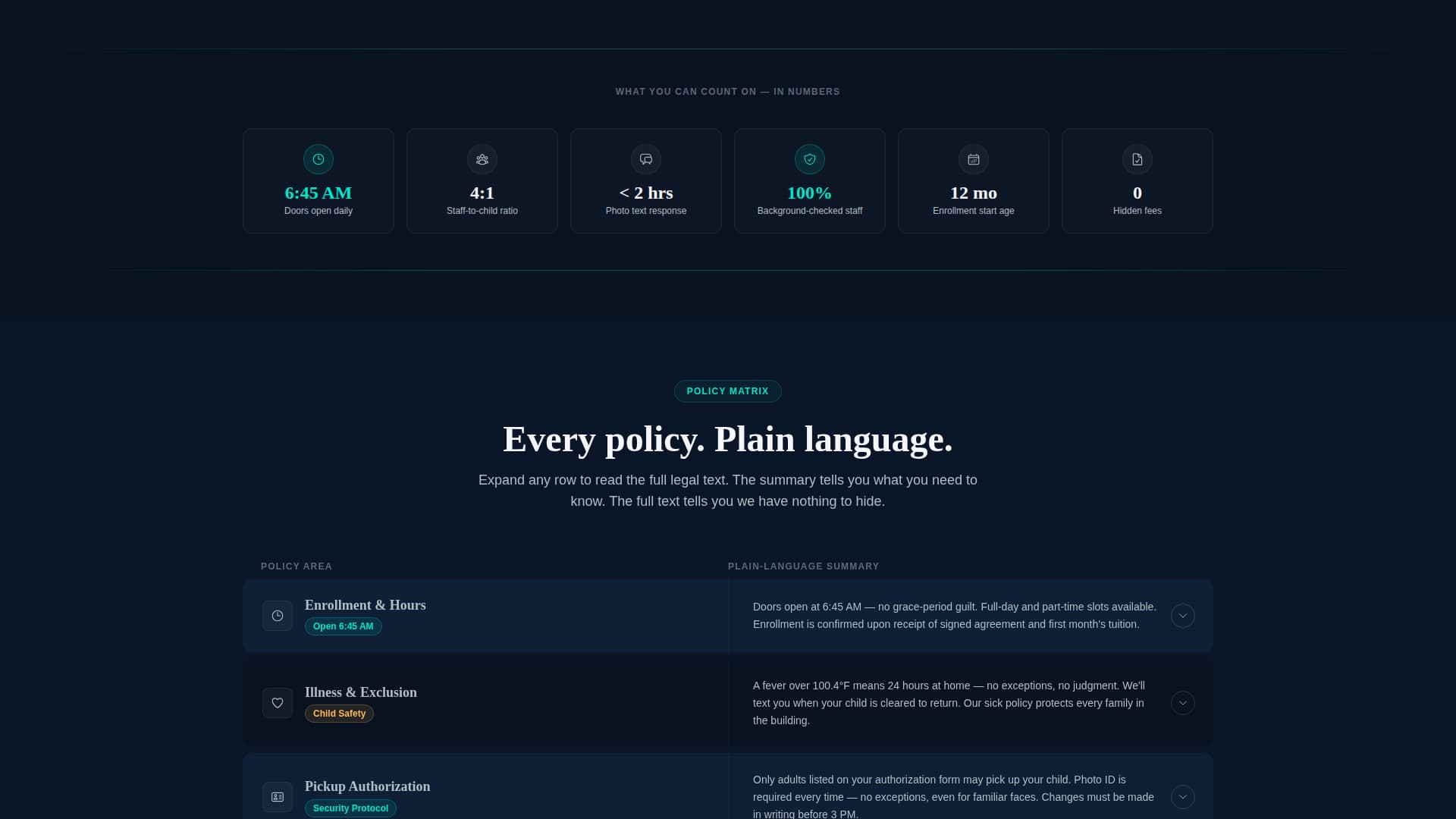 Clarity - Transparent Preschool Landing Page Template