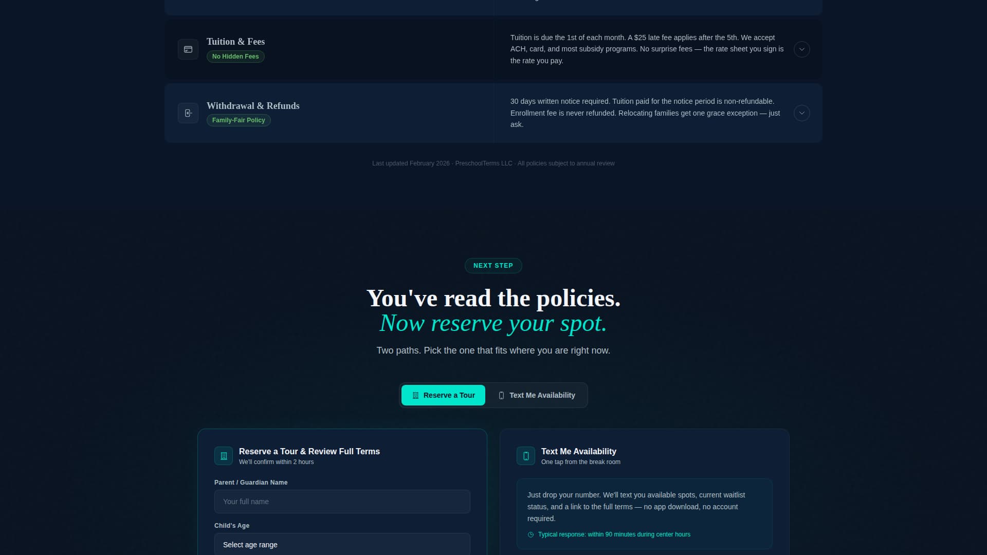 Clarity - Transparent Preschool Landing Page Template