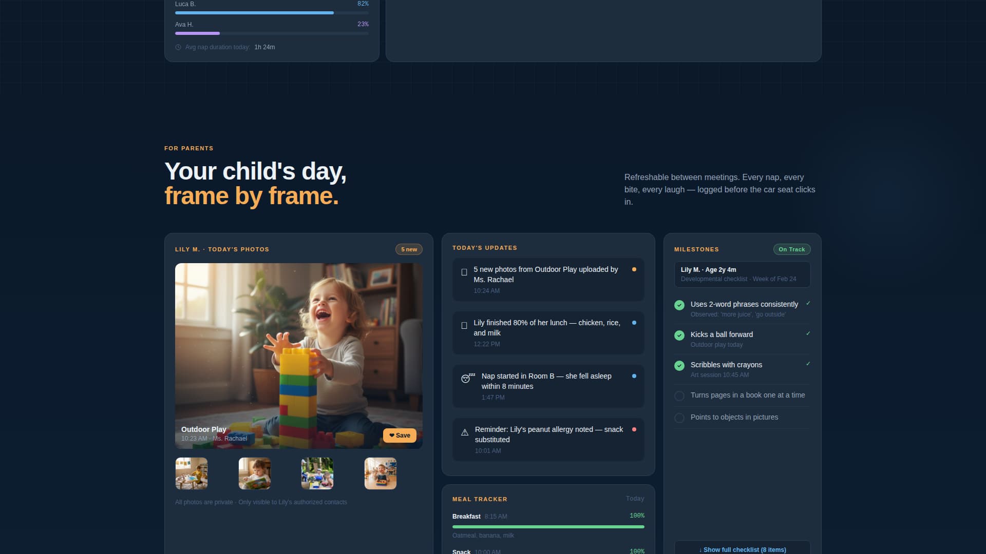 Portal - Powerful Daycare Landing Page Template