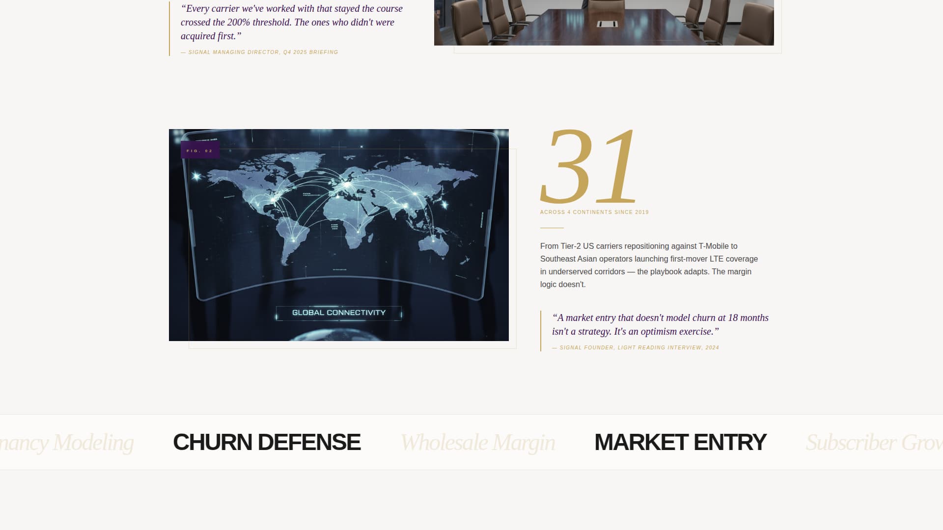 Telecommunications Consulting Booking Website Template