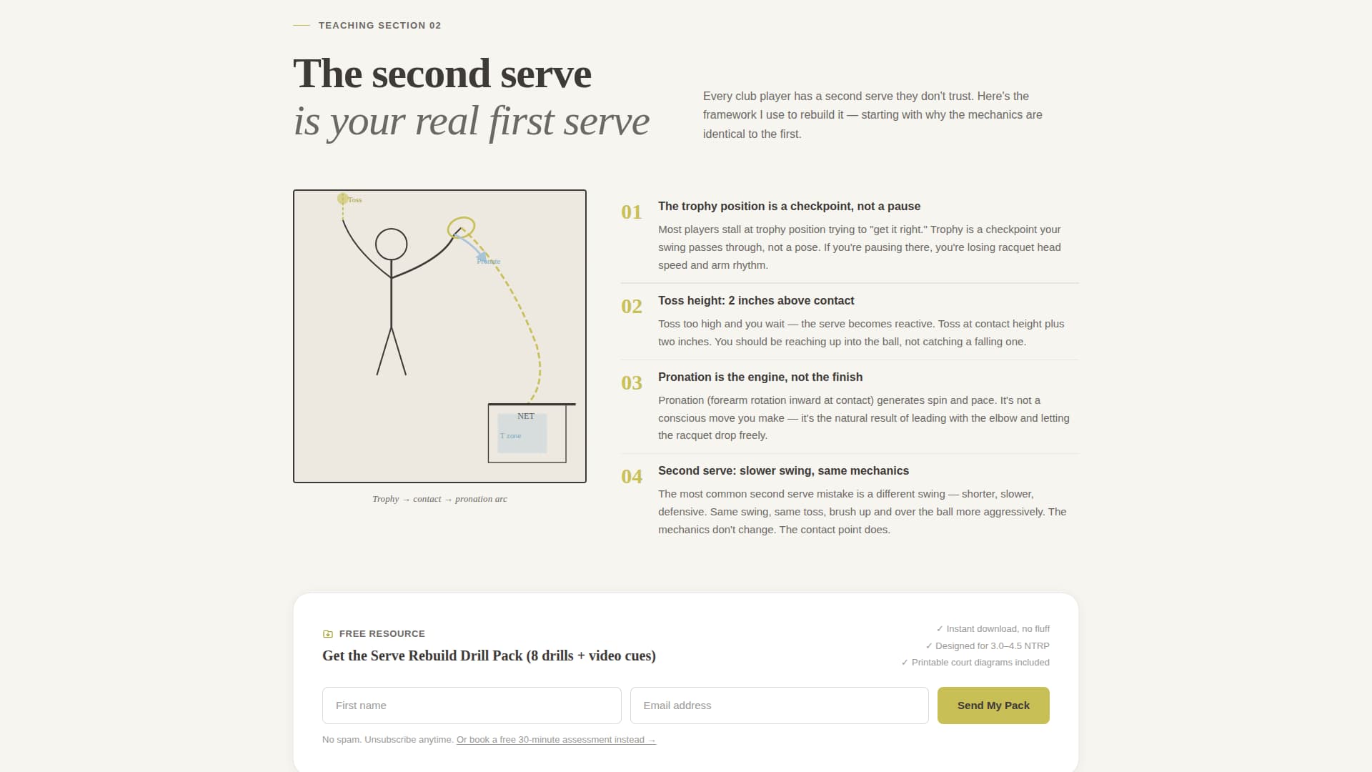 Tennis Coach Booking Website Template