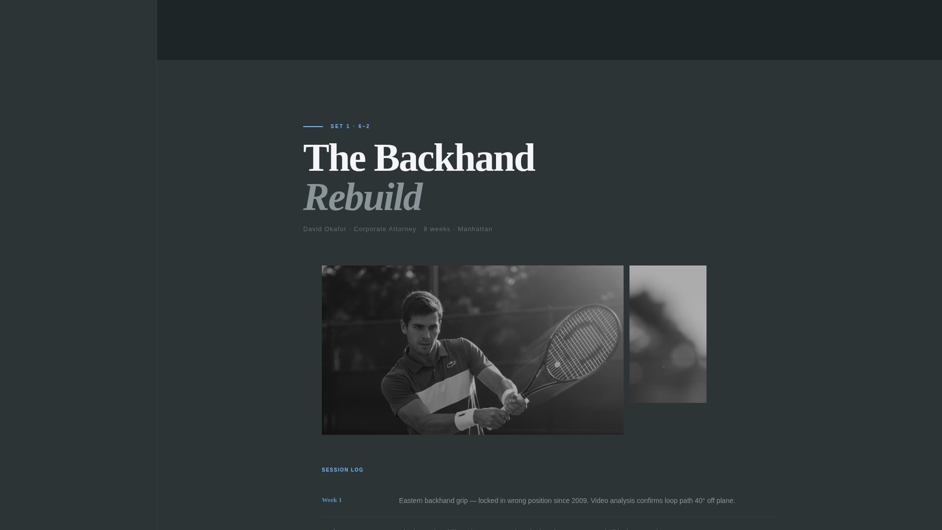 Tennis Coach Advanced Booking Website Template