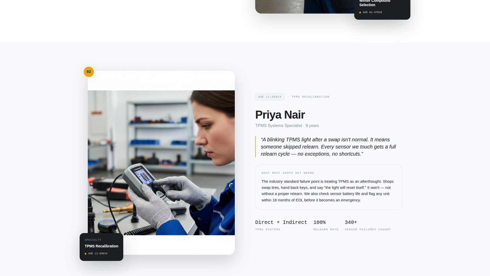 Tread — Pro Tire Specialist Landing Page Template