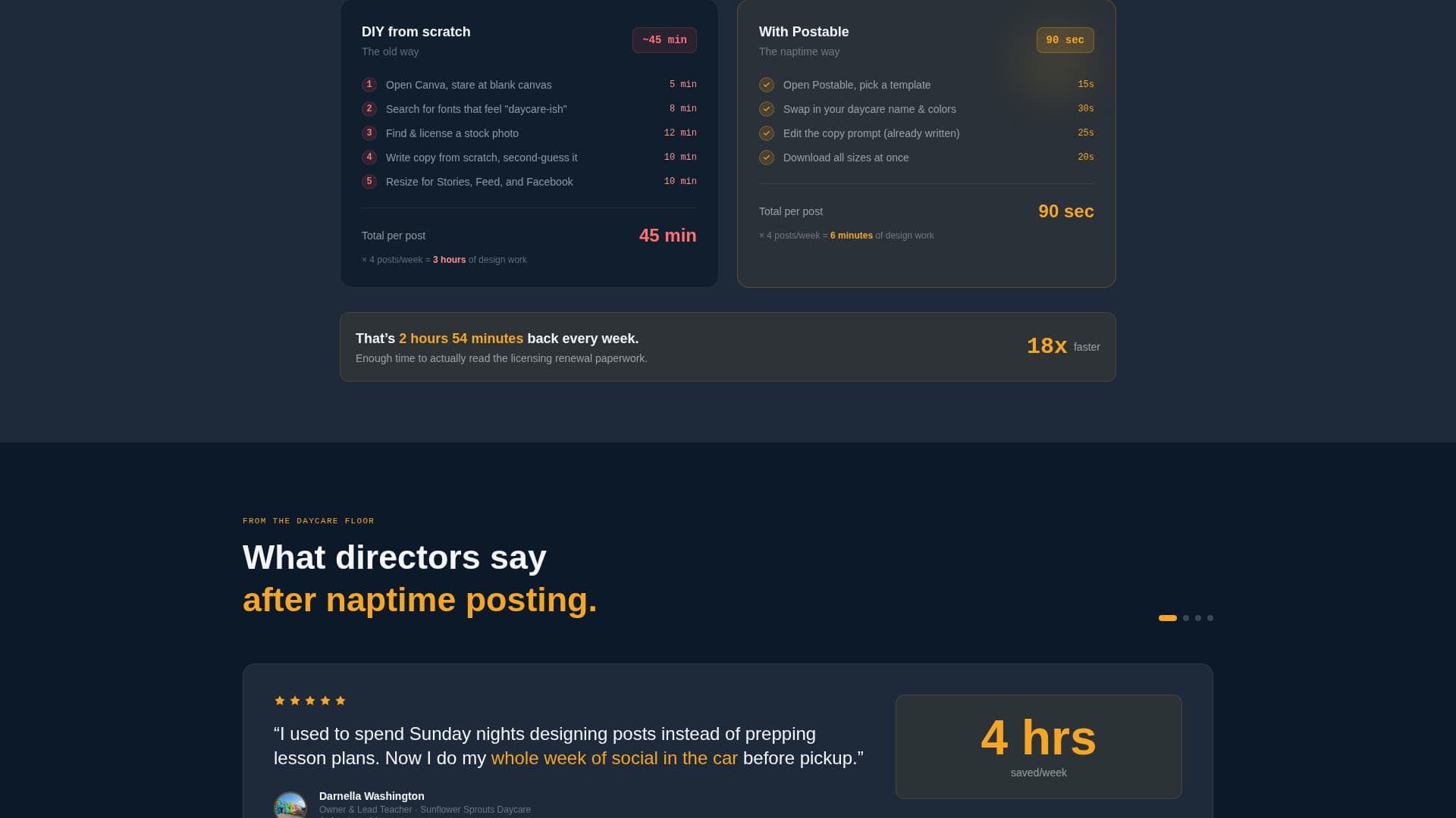 Postable - Scrollstopping Daycare Landing Page Template