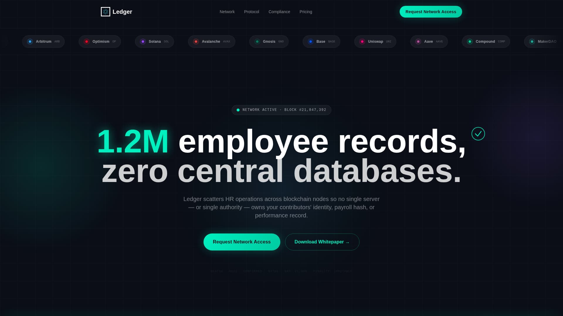 Ledger - Trustless HRM Landing Page Template