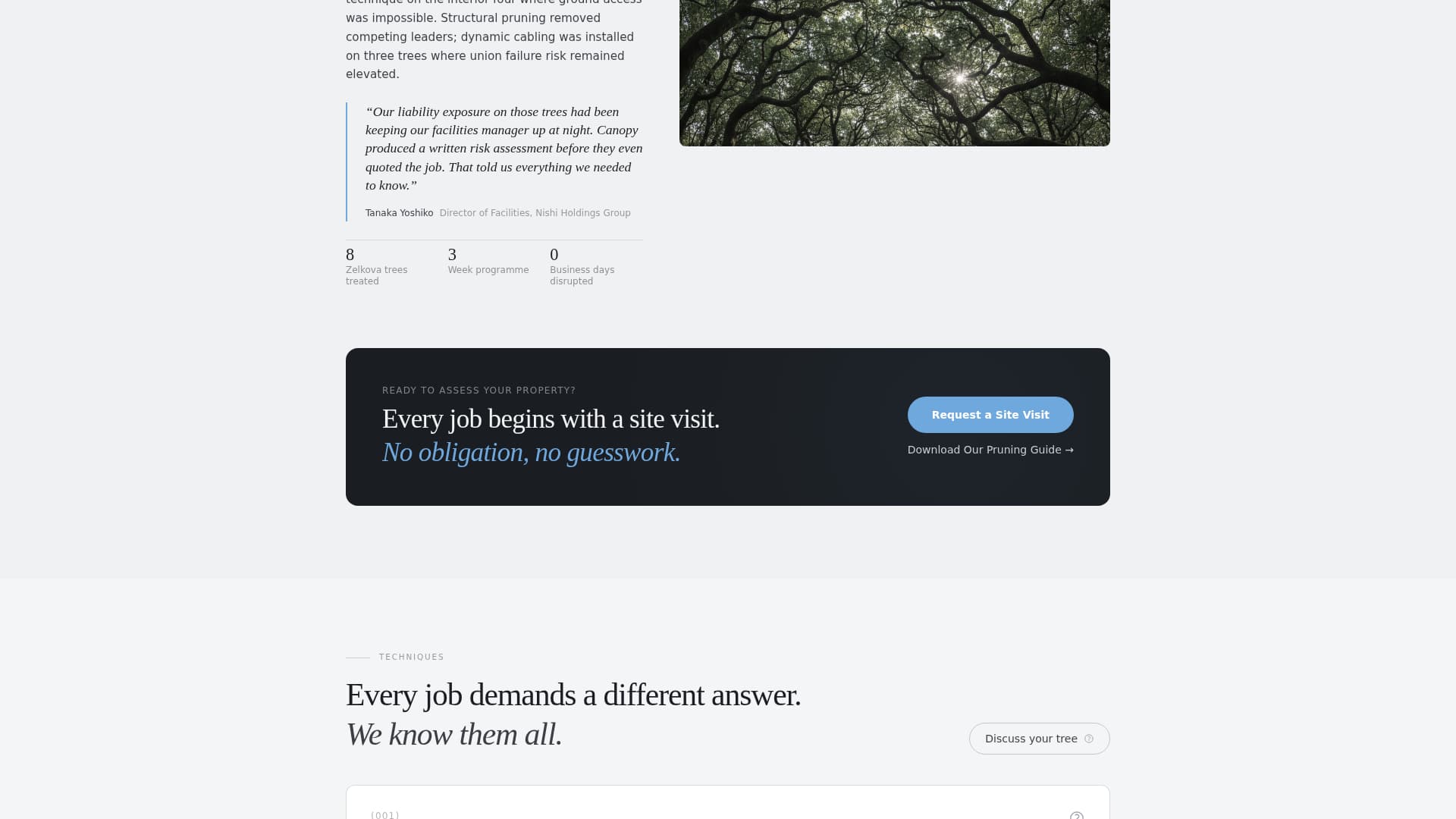 Canopy — Proven Woodland Management Landing Page Template