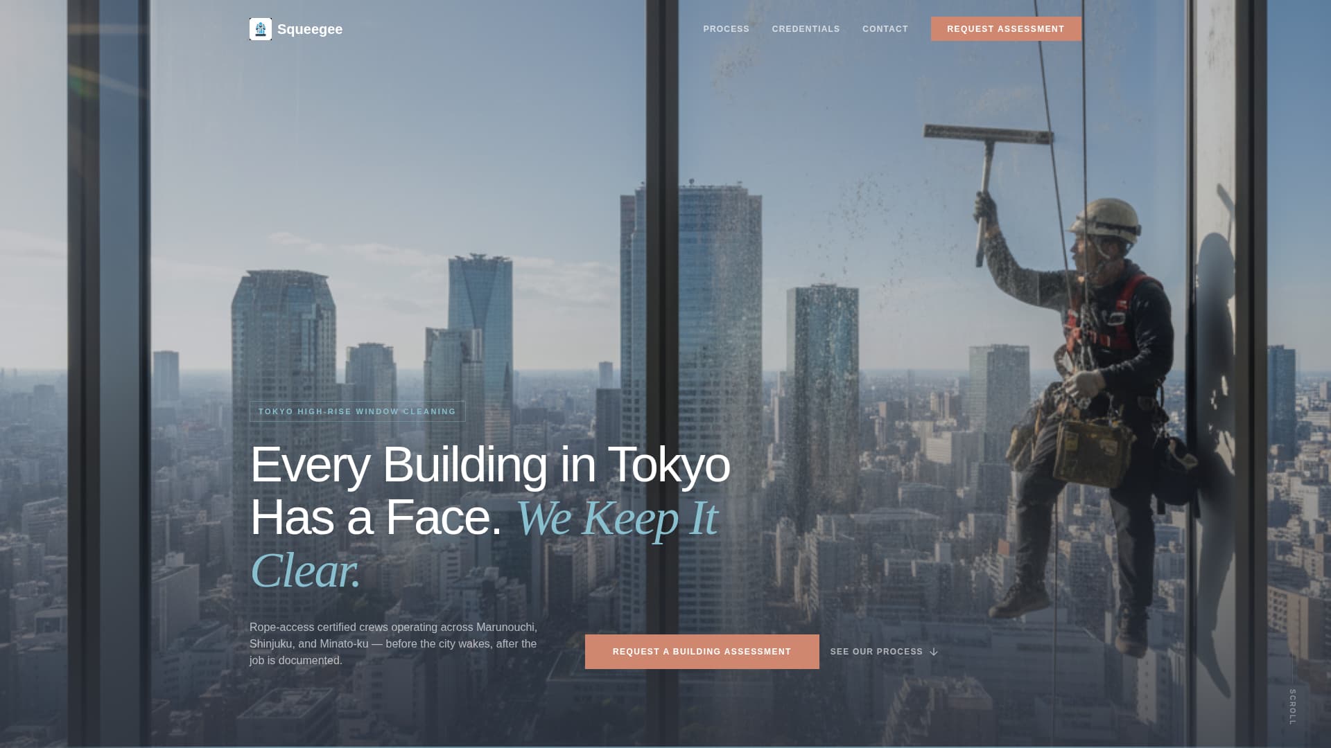 Squeegee - Transparent B2B Landing Page Template
