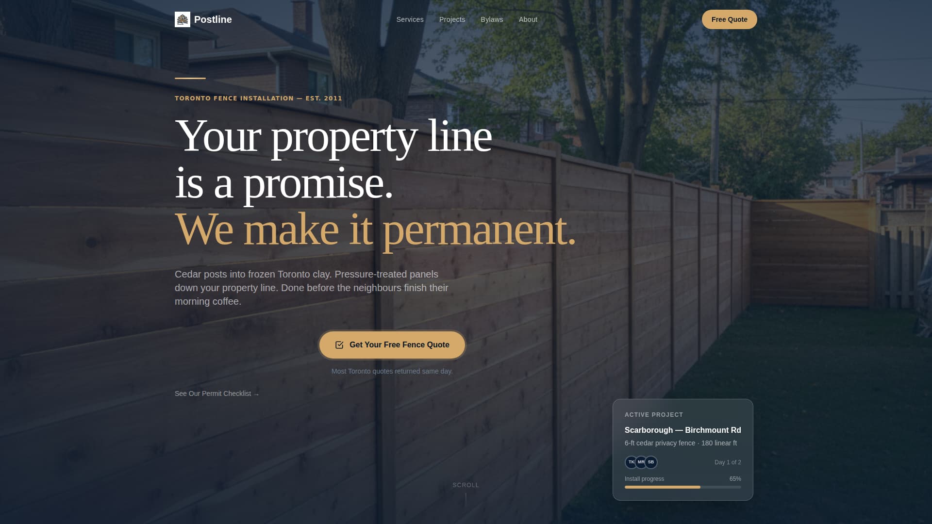 Rail — Certified Fence Installation Landing Page Template