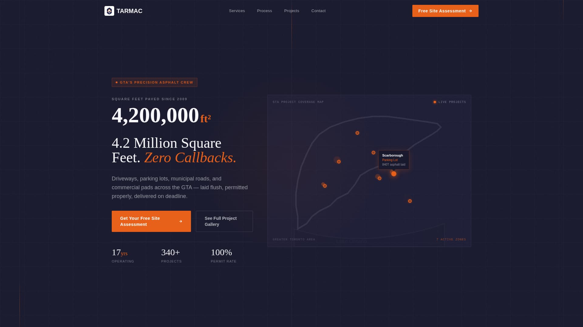 Asphalt — Expert Driveway Paving Landing Page Template