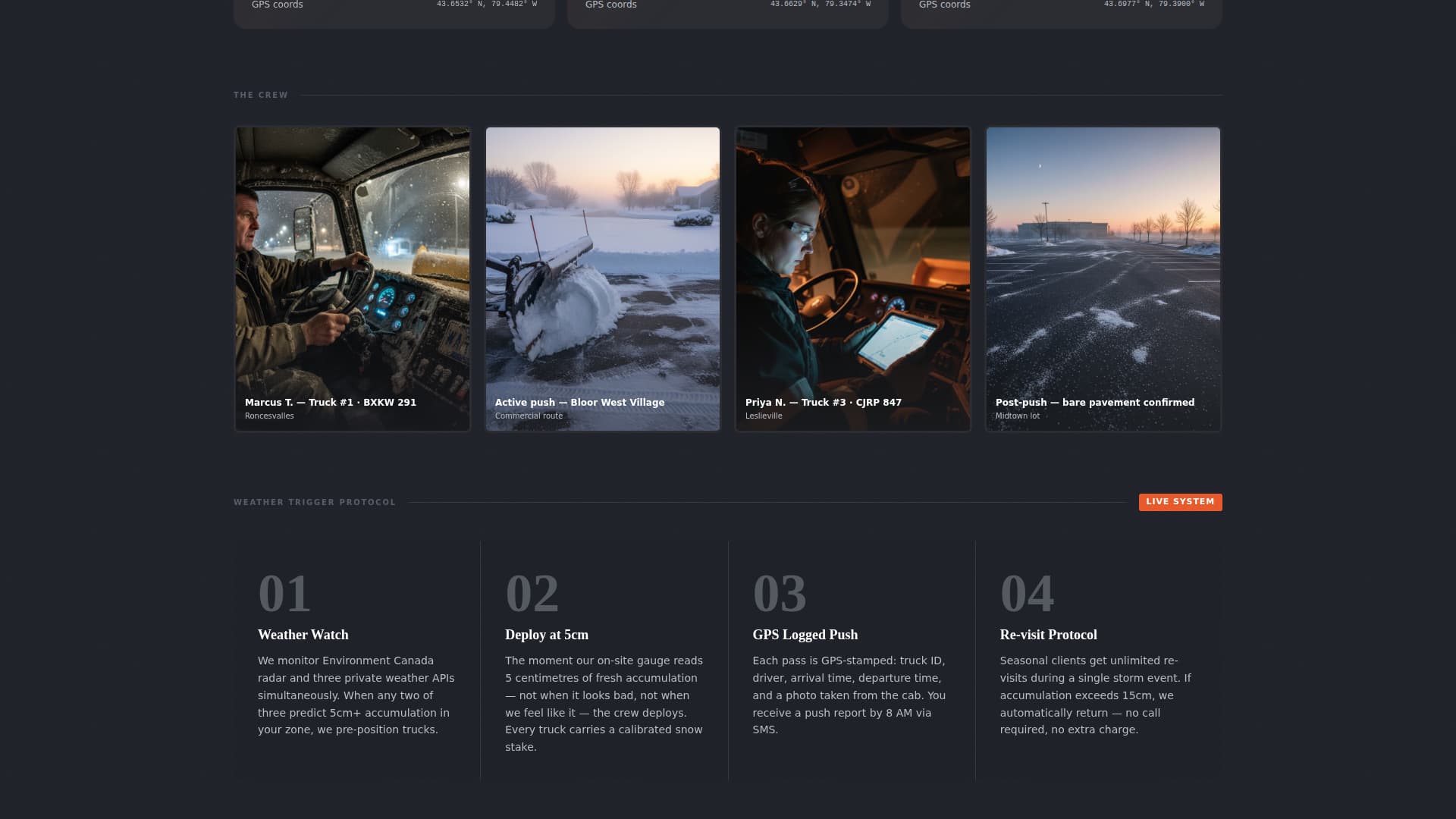 Plow - Transparent Snowremoval Landing Page Template