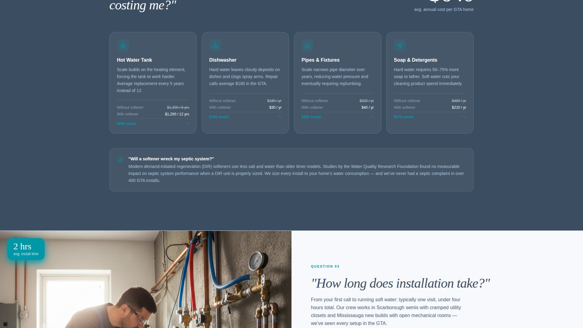 Soften - Trusted Plumbing Landing Page Template