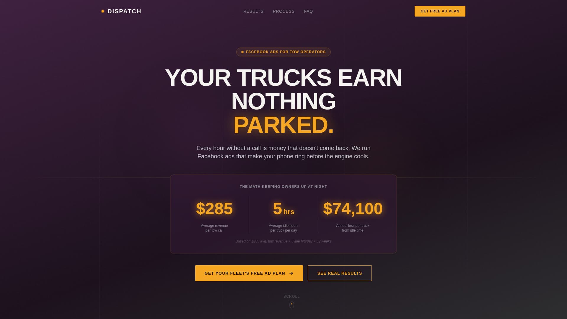 Tow Truck Marketing Portfolio Website Template