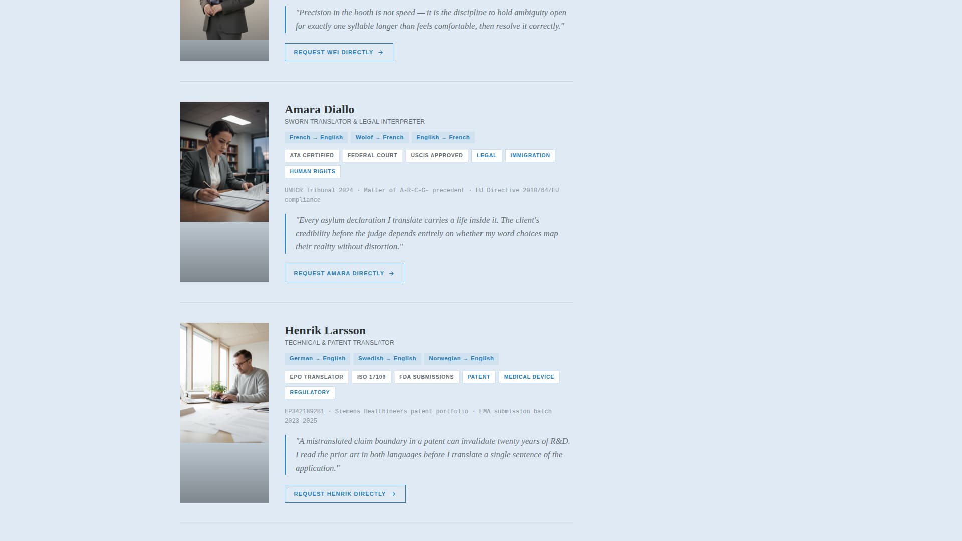 Translator & Interpreter Specialist Booking Website Template