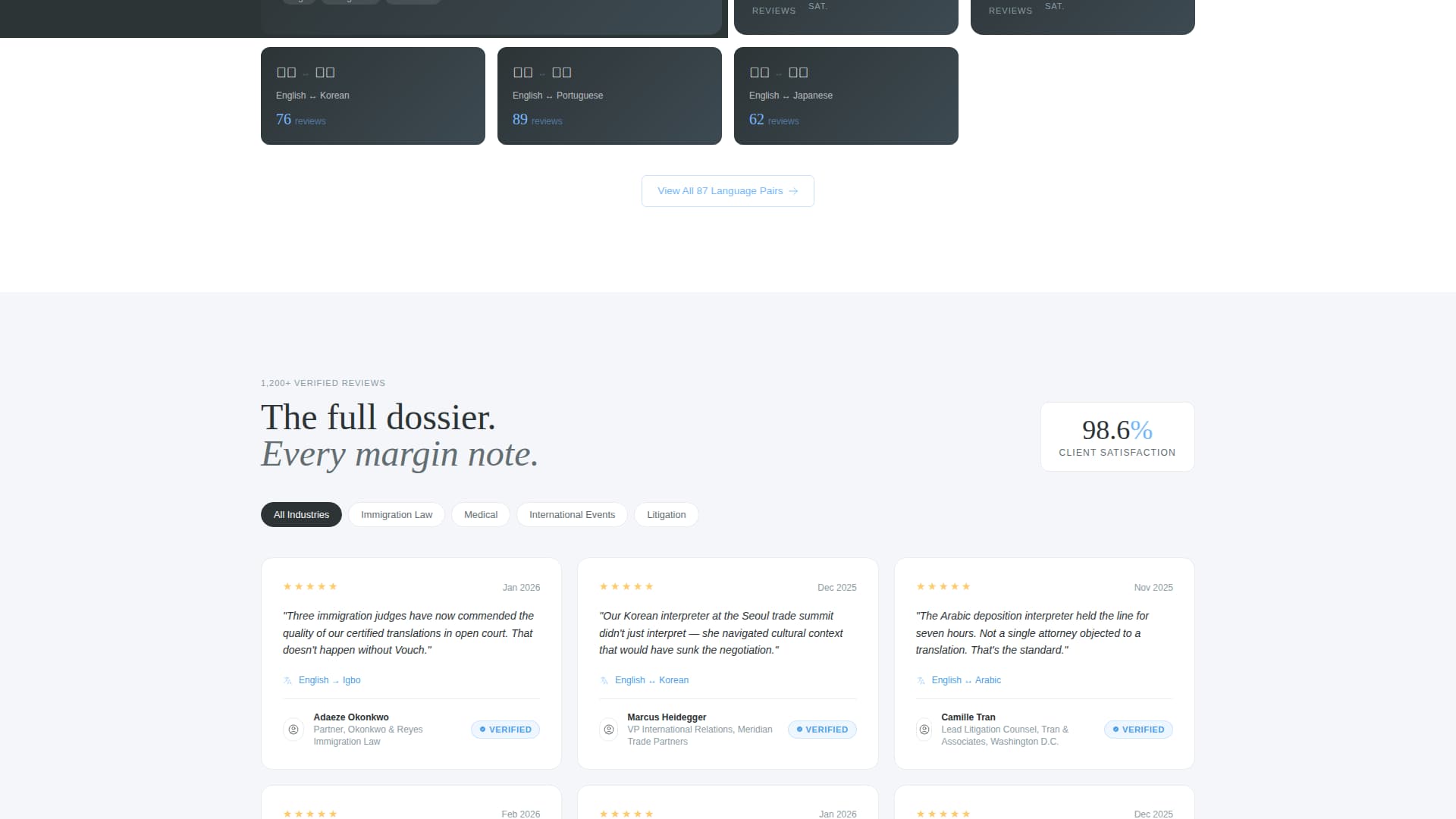 Translator & Interpreter Booking Website Template